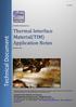 Thermal Interface Material(TIM) Application Notes. Technical Document. Reference layout, design tips, guides, and cautions for GlobalTop GPS modules.