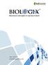 Biologix Group Ltd. Introduction. Company Overview. Contact Information INTRODUCTION