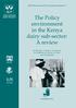The Policy environment in the Kenya dairy sub-sector: A review