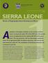 REPUBULIS OF SIERRA LEONE Unity Freedom - Justice SIERRA LEONE. Review of Ongoing Agricultural Development Efforts