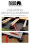Adjustable decking pedestals. Technical documentation