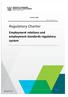 December Regulatory Charter. Employment relations and employment standards regulatory system. 1 P age