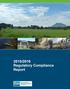 2015/2016 Regulatory Compliance Report