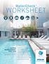 WORKSHEET. WaterCheck WATER MANAGEMENT TOOL FOR HOTELS & TOURISM INFRASTRUCTURE