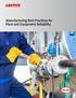 Manufacturing Best Practices for