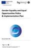 Gender Equality and Equal Opportunities Policy & Implementation Plan