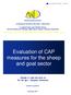 Evaluation of CAP measures for the sheep and goat sector