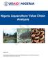 Nigeria Aquaculture Value Chain Analysis October 2012