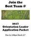 Join the Best 2017 Orientation Leader Application Packet