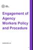 Engagement of Agency Workers Policy and Procedure