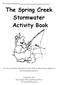 The Spring Creek Stormwater Activity Book