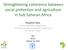 Strengthening coherence between social protection and agriculture in Sub Saharan Africa