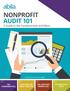 NONPROFIT AUDIT 101 A Guide to the Fundamentals and More