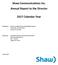 Shaw Communications Inc. Annual Report to the Director Calendar Year