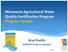 Minnesota Agricultural Water Quality Certification Program Program Update