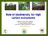 Role of biodiversity for high carbon ecosystems