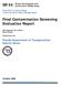 Final Contamination Screening Evaluation Report
