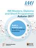 IMI Masters, Diploma and Short Programmes Autumn 2017