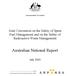 Australian National Report. Joint Convention on the Safety of Spent Fuel Management and on the Safety of Radioactive Waste Management.