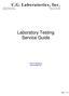 Laboratory Testing Service Guide