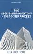 PMO ASSESSMENT/INVENTORY - THE 10-STEP PROCESS