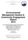 Environmental Management System & Community Engagement Report 2015