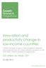 Innovation and productivity change in low-income countries