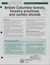 forestry -practices, and carbon dioxid ribs o u m ia : oress, MINI~TRy LIBRARY 1450 QOVERNIt I ST RESEARCH Introduction Forests and th e carbon cycle