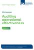 Auditing operational effectiveness