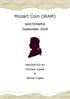Mozart Coin (WAM) WHITEPAPER September PRESENTED BY Michael Vigele & Nenad Vigele