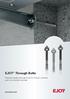 EJOT Through Bolts. Premium-quality through bolts for fixing in cracked and non-cracked concrete.