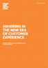 White paper MaY 2012 USheriNG in the NeW era OF CUStOMer experience BY MarChai BrUCheY, ChieF CUStOMer OFFiCer thunderhead.com