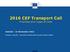 2016 CEF Transport Call Priorities and Types of Calls