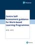 Centre Self- Assessment guidance for Work-based Learning Programmes