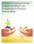 Methods to Demonstrate a Financial Return on Investment in Product Stewardship