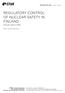 REGULATORY CONTROL OF NUCLEAR SAFETY IN FINLAND Annual report 2002