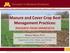 Manure and Cover Crop Best Management Practices: