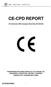 CE-CPD REPORT. Of Conformity With European Directives 89/106/EEC