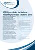 RTPI Cymru Asks for National Assembly for Wales Elections 2016