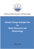 Ministry of Water Resources and Meteorology. Climate Change Strategic Plan For Water Resources and Meteorology