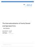 The Internationalisation of Family Owned and Operated Firms