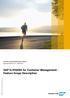 SAP S/4HANA for Customer Management - Feature Scope Description