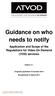 Guidance on who needs to notify