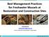 Best Management Practices for Freshwater Mussels at Restoration and Construction Sites