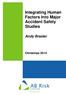 Integrating Human Factors into Major Accident Safety Studies