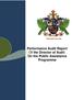 Government of St. Lucia. Performance Audit Report Of the Director of Audit On the Public Assistance Programme