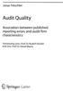 Jonas Tritschler. Audit Quality. Association between published. reporting errors and audit firm. characteristics