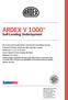 ARDEX V 1000 TM. Self-Leveling Underlayment