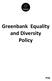 Greenbank Equality and Diversity Policy