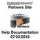 Partners Site Help Documentation 07/23/2018